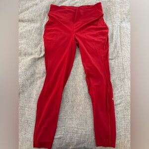 Lululemon Base Pace Red High Rise Leggings Size 14 28” Like New